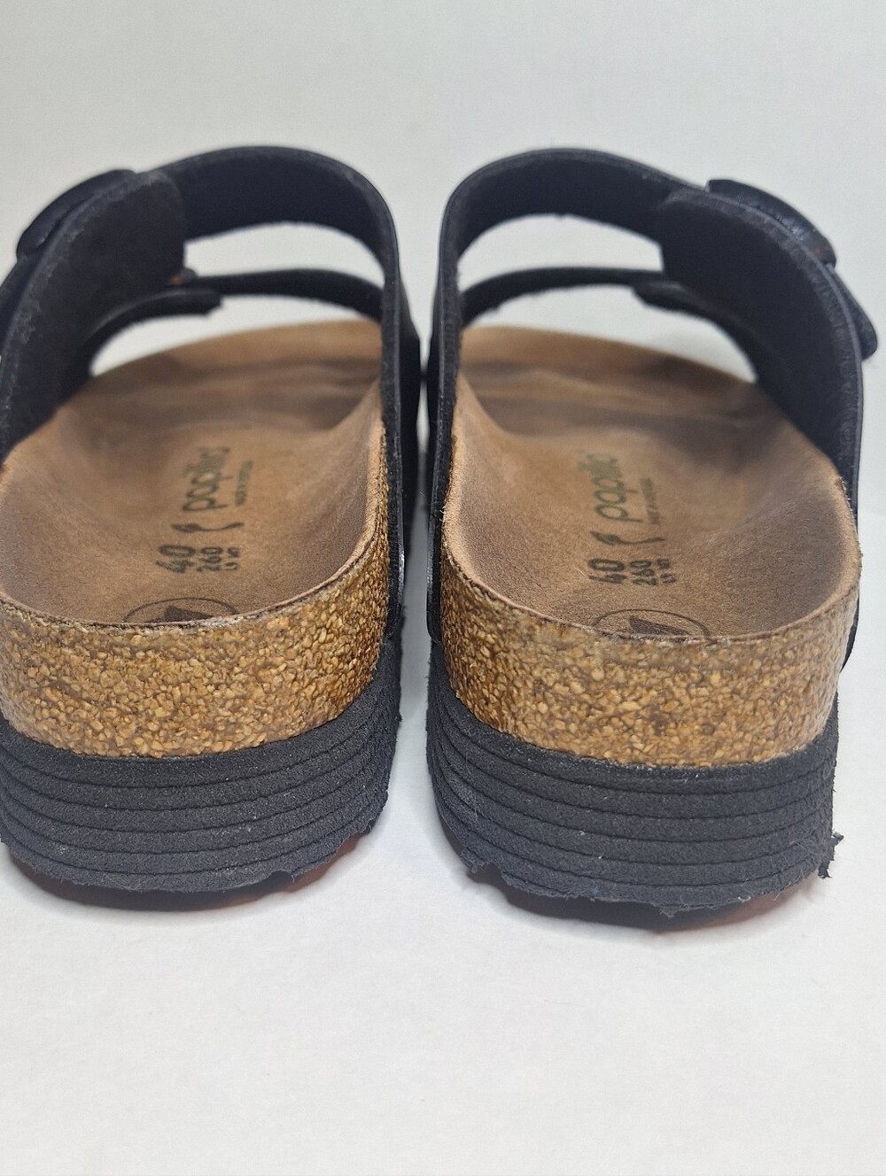 Papillio By Birkenstock Black Arizona Platform Slide Sandal Size 40 - US L9 M7 - Picture 4 of 9